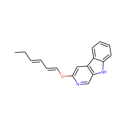 CC/C=C/C=C/Oc1cc2c(cn1)[nH]c1ccccc12 ZINC000064526985