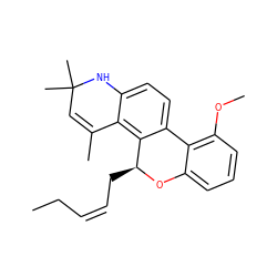 CC/C=C\C[C@@H]1Oc2cccc(OC)c2-c2ccc3c(c21)C(C)=CC(C)(C)N3 ZINC000029410300