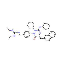 CC/N=C(\NCC)NCc1ccc(NC(=O)[C@H](Cc2ccc3ccccc3c2)N=C(NC2CCCCC2)NC2CCCCC2)cc1 ZINC000029561026