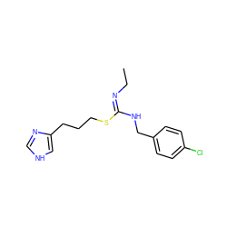 CC/N=C(\NCc1ccc(Cl)cc1)SCCCc1c[nH]cn1 ZINC000013862759