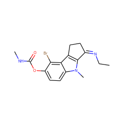 CC/N=C1/CCc2c1n(C)c1ccc(OC(=O)NC)c(Br)c21 ZINC000027718864