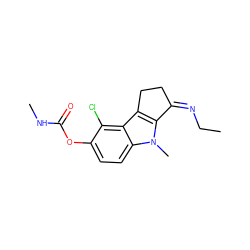 CC/N=C1/CCc2c1n(C)c1ccc(OC(=O)NC)c(Cl)c21 ZINC000027655716