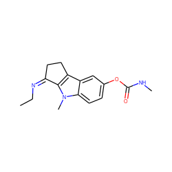 CC/N=C1/CCc2c1n(C)c1ccc(OC(=O)NC)cc21 ZINC000027721198