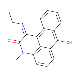 CC/N=C1\C(=O)N(C)c2cccc3c(O)c4ccccc4c1c23 ZINC000101621604