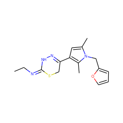 CC/N=C1\NN=C(c2cc(C)n(Cc3ccco3)c2C)CS1 ZINC000005943730