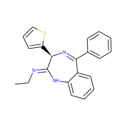 CC/N=C1\Nc2ccccc2C(c2ccccc2)=N[C@@H]1c1cccs1 ZINC000040934486