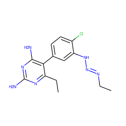 CC/N=N/Nc1cc(-c2c(N)nc(N)nc2CC)ccc1Cl ZINC000027527052