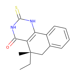 CC[C@@]1(C)Cc2ccccc2-c2[nH]c(=S)[nH]c(=O)c21 ZINC000017194830