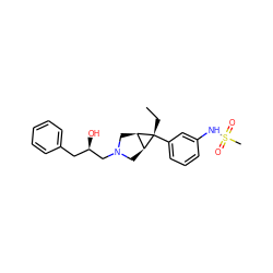 CC[C@@]1(c2cccc(NS(C)(=O)=O)c2)[C@H]2CN(C[C@H](O)Cc3ccccc3)C[C@H]21 ZINC000101473510