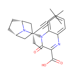 CC[C@@H](C#CC(C)(C)C)N1[C@H]2CC[C@@H]1C[C@H](n1c(=O)c(C(=O)O)nc3ccccc31)C2 ZINC000143908676