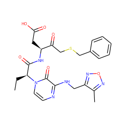 CC[C@@H](C(=O)N[C@@H](CC(=O)O)C(=O)CSCc1ccccc1)n1ccnc(NCc2nonc2C)c1=O ZINC000003932929