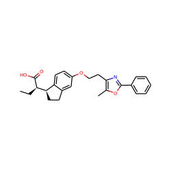 CC[C@@H](C(=O)O)[C@@H]1CCc2cc(OCCc3nc(-c4ccccc4)oc3C)ccc21 ZINC000028563761