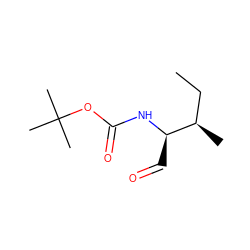 CC[C@@H](C)[C@@H](C=O)NC(=O)OC(C)(C)C ZINC000011974806