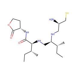 CC[C@@H](C)[C@@H](CN[C@H](C(=O)N[C@H]1CCOC1=O)[C@H](C)CC)NC[C@@H](N)CS ZINC000026636828