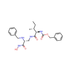 CC[C@@H](C)[C@@H](NC(=O)OCc1ccccc1)C(=O)NC[C@@H](NCc1ccccc1)C(=O)NO ZINC000026500168