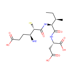 CC[C@@H](C)[C@H](NC(=O)[C@@H](S)[C@@H](N)CCC(=O)O)C(=O)N[C@@H](CC(=O)O)C(=O)O ZINC000027561069