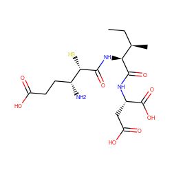 CC[C@@H](C)[C@H](NC(=O)[C@@H](S)[C@H](N)CCC(=O)O)C(=O)N[C@@H](CC(=O)O)C(=O)O ZINC000027562036