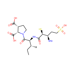CC[C@@H](C)[C@H](NC(=O)[C@@H](S)[C@H](N)CCS(=O)(=O)O)C(=O)N1CC[C@@H](C(=O)O)[C@H]1C(=O)O ZINC000027562937