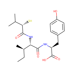 CC[C@@H](C)[C@H](NC(=O)[C@@H](S)C(C)C)C(=O)N[C@@H](Cc1ccc(O)cc1)C(=O)O ZINC000028228241