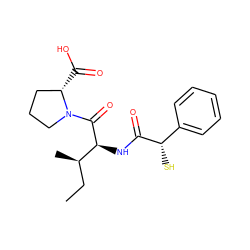 CC[C@@H](C)[C@H](NC(=O)[C@@H](S)c1ccccc1)C(=O)N1CCC[C@@H]1C(=O)O ZINC000028227246