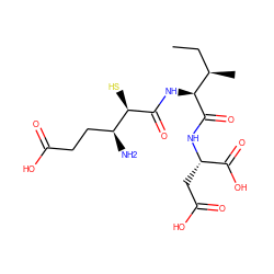 CC[C@@H](C)[C@H](NC(=O)[C@H](S)[C@@H](N)CCC(=O)O)C(=O)N[C@@H](CC(=O)O)C(=O)O ZINC000027561022