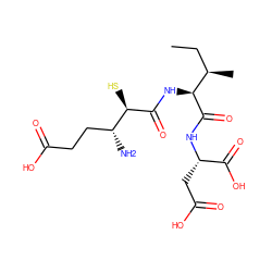 CC[C@@H](C)[C@H](NC(=O)[C@H](S)[C@H](N)CCC(=O)O)C(=O)N[C@@H](CC(=O)O)C(=O)O ZINC000027559365