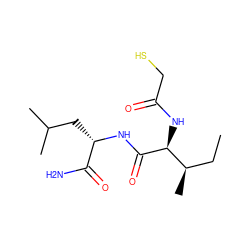 CC[C@@H](C)[C@H](NC(=O)CS)C(=O)N[C@@H](CC(C)C)C(N)=O ZINC000048999040