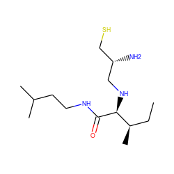 CC[C@@H](C)[C@H](NC[C@@H](N)CS)C(=O)NCCC(C)C ZINC000027314778