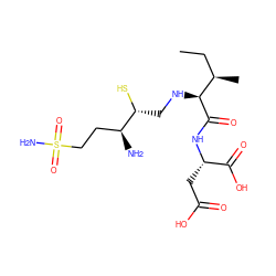 CC[C@@H](C)[C@H](NC[C@@H](S)[C@@H](N)CCS(N)(=O)=O)C(=O)N[C@@H](CC(=O)O)C(=O)O ZINC000027561386