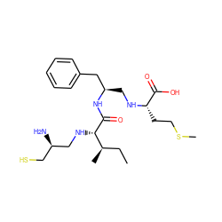 CC[C@@H](C)[C@H](NC[C@H](N)CS)C(=O)N[C@H](CN[C@@H](CCSC)C(=O)O)Cc1ccccc1 ZINC000027864579