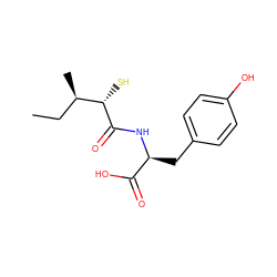 CC[C@@H](C)[C@H](S)C(=O)N[C@@H](Cc1ccc(O)cc1)C(=O)O ZINC000029038473