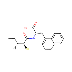 CC[C@@H](C)[C@H](S)C(=O)N[C@@H](Cc1cccc2ccccc12)C(=O)O ZINC000029038475