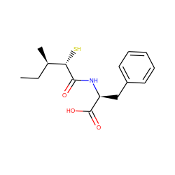 CC[C@@H](C)[C@H](S)C(=O)N[C@@H](Cc1ccccc1)C(=O)O ZINC000029038472