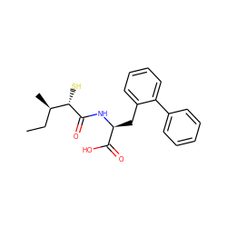 CC[C@@H](C)[C@H](S)C(=O)N[C@@H](Cc1ccccc1-c1ccccc1)C(=O)O ZINC000029038485