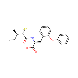 CC[C@@H](C)[C@H](S)C(=O)N[C@@H](Cc1ccccc1Oc1ccccc1)C(=O)O ZINC000029038492