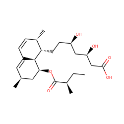 CC[C@@H](C)C(=O)O[C@H]1C[C@@H](C)C=C2C=C[C@H](C)[C@H](CC[C@@H](O)C[C@@H](O)CC(=O)O)[C@H]21 ZINC000022061901