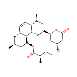 CC[C@@H](C)C(=O)O[C@H]1C[C@@H](C)C[C@@H]2C=C[C@H](C(C)C)[C@H](CC[C@@H]3C[C@@H](O)CC(=O)O3)[C@@H]12 ZINC000026379866