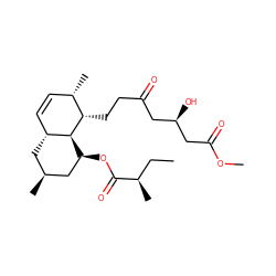 CC[C@@H](C)C(=O)O[C@H]1C[C@@H](C)C[C@@H]2C=C[C@H](C)[C@H](CCC(=O)C[C@@H](O)CC(=O)OC)[C@@H]12 ZINC000026383563