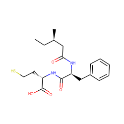 CC[C@@H](C)CC(=O)N[C@@H](Cc1ccccc1)C(=O)N[C@@H](CCS)C(=O)O ZINC000027437255