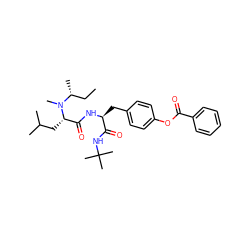 CC[C@@H](C)N(C)[C@@H](CC(C)C)C(=O)N[C@@H](Cc1ccc(OC(=O)c2ccccc2)cc1)C(=O)NC(C)(C)C ZINC000028000360