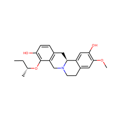 CC[C@@H](C)Oc1c(O)ccc2c1CN1CCc3cc(OC)c(O)cc3[C@@H]1C2 ZINC001772632413