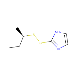 CC[C@@H](C)SSc1ncc[nH]1 ZINC000000008687