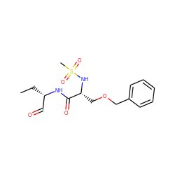 CC[C@@H](C=O)NC(=O)[C@@H](COCc1ccccc1)NS(C)(=O)=O ZINC000013780254