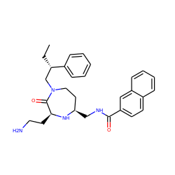 CC[C@@H](CN1CC[C@@H](CNC(=O)c2ccc3ccccc3c2)N[C@@H](CCN)C1=O)c1ccccc1 ZINC000118686835