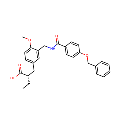 CC[C@@H](Cc1ccc(OC)c(CNC(=O)c2ccc(OCc3ccccc3)cc2)c1)C(=O)O ZINC000071340531