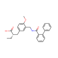 CC[C@@H](Cc1ccc(OC)c(CNC(=O)c2ccccc2-c2ccccc2)c1)C(=O)O ZINC000071332747