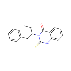 CC[C@@H](Cc1ccccc1)n1c(=S)[nH]c2ccccc2c1=O ZINC000000425025