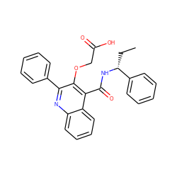 CC[C@@H](NC(=O)c1c(OCC(=O)O)c(-c2ccccc2)nc2ccccc12)c1ccccc1 ZINC000026006850