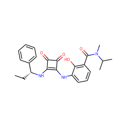 CC[C@@H](Nc1c(Nc2cccc(C(=O)N(C)C(C)C)c2O)c(=O)c1=O)c1ccccc1 ZINC000101278104