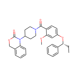 CC[C@@H](Oc1ccc(C(=O)N2CCC(N3C(=O)OCc4ccccc43)CC2)c(OC)c1)c1ccccc1 ZINC000026825627